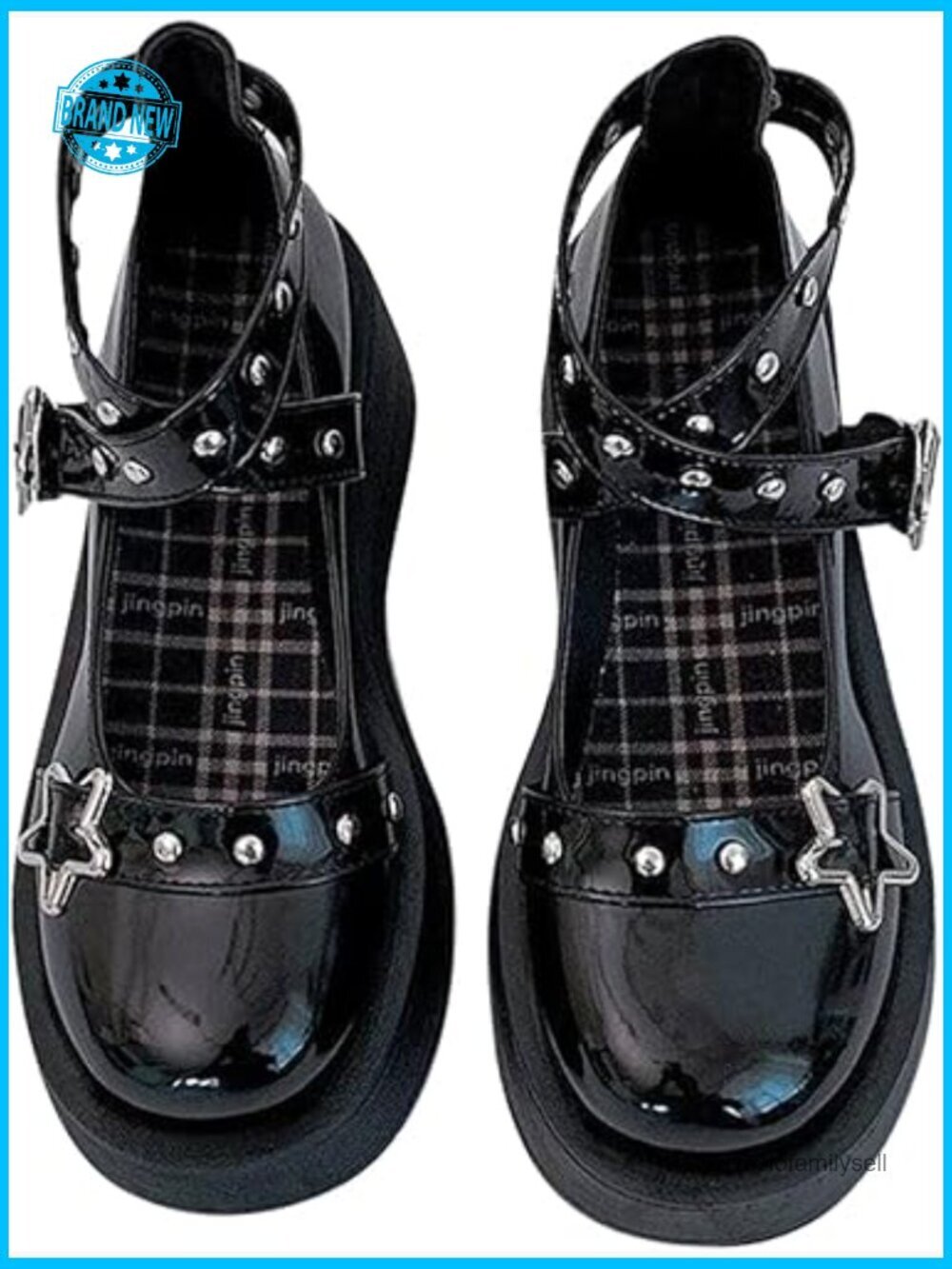 Chunky Heel Platform Mary Jane Pumps - Round Toe Ankle Oxfords Goth Shoes